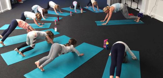 Kids doing Yoga in Class